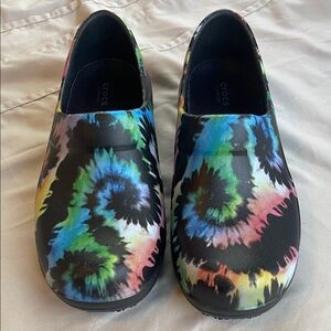 CROCS Woman’s Tie-Dye- Multicolor- Work Clog with Closed Toe